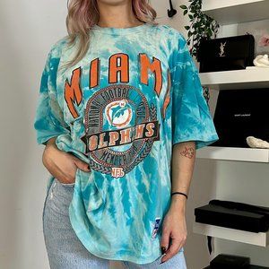 Men’s Vintage Miami Dolphins Football Tie-Dye Tee 🐬